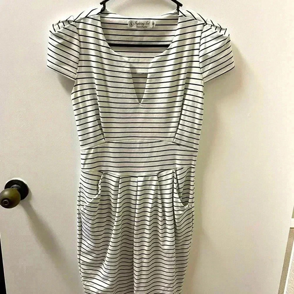 Dresses & Skirts - Fighting eel striped work dress. Great condition